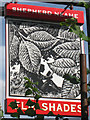 TQ2749 : The Elm Shades sign by Oast House Archive