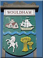 Close-up of Wouldham Village Sign