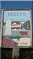 Close-up Eccles Village Sign