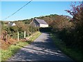 View north along the road towards Capel Rehoboth, Llaniestyn