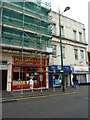 Scaffolding on a takeaway in Old Christchurch Road