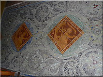 SN5981 : Mosaic floor at St Padarn's church by Eirian Evans
