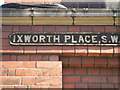 Street sign, Ixworth Place SW3