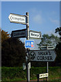 Busy signpost, near Codicote