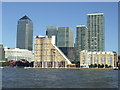 Canary Wharf and riverside apartments