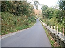 SH2328 : The Rhiw road above Treheli and Sarn-y-plas by Eric Jones