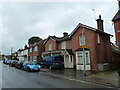 Road and path junction in Trafalgar Road