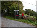 Phone box and post box at Tabor