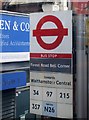 Bus stop on Chingford Road, E17