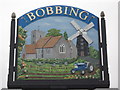 Close-up of Bobbing Village Sign