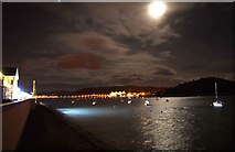 SH7878 : Moonlight on The Conwy Estuary by Steve  Fareham