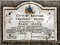 Later Plaque On Cromwell Bridge