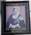 Sign for the Victoria Hotel