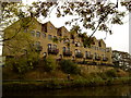 Buildings above the Leeds Liverpool Canal in Bingley