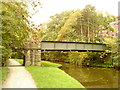 Disused footbridge over the canal