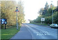 Ponthir Road approaches Caerleon boundary sign