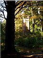 Bournemouth: the water tower from across the stream