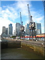 Dockside cranes at the entrance to South Dock