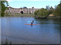 Canoeists on the Thames near Eel Pie Island