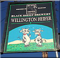 Sign for the Wellington Heifer