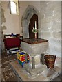 TQ0525 : Wisborough Green St Peter ad Vincula- font by Basher Eyre