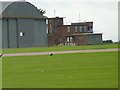 Hangar beside the control tower