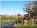 Minor road junction near Fferm Coed y fron 