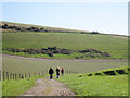 TQ3705 : Walkers on Bridleway by Oast House Archive