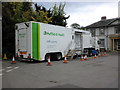 Mobile MRI scanning unit, parked at Nuffield Hospital, Taunton