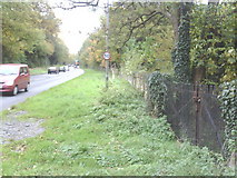SP8012 : View along Oxford Road (A418) with gateway in the stone wall by Roger Templeman