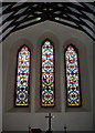 NY4767 : St Mary's Church, Hethersgill, Stained glass window by Alexander P Kapp