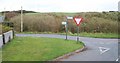 The staggered crossroads at Pont Afon Saint