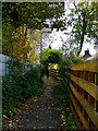 Lane leading to Langside railway station