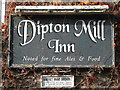 Sign for The Dipton Mill Inn