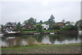 Riverside houses, Thames Ditton Island