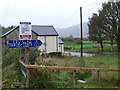 Camping site sign on the A470