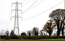 J2866 : Pylon and power lines near Lambeg (2) by Albert Bridge