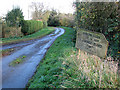 Access road to Hudson Farm and Hundred Bound Farm