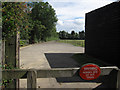 Footpath past stud buildings