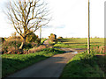 Approaching the private road to Nut Tree Farm on Burntoak Lane