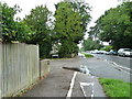 Stop sign on the cycle path in Guildford Road