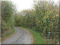 Footpath crosses Frostland Lane