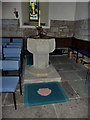 NU2311 : St Mary's Church, Lesbury, Font by Alexander P Kapp