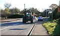 Tractor approaching the railway crossing