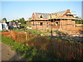 House under construction, near Defford