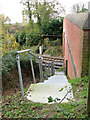 Steps leading down to the railway line, Gissing