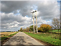 Electricity pole beside Common Road, Gissing