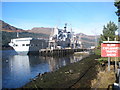 HMS Ark Royal berthed at Glenmallan Jetty