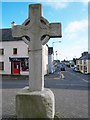 The Drumadonnell Cross replica with Circular Road in the background