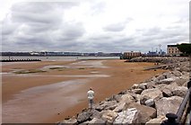 SJ3194 : Beach by the River Mersey by Steve Daniels